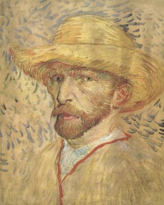 Vincent Van Gogh Self-Portrait with Straw Hat (nn04) oil painting image